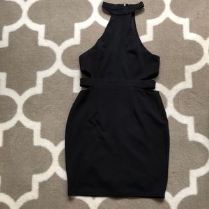 Black cutout bodycon dress